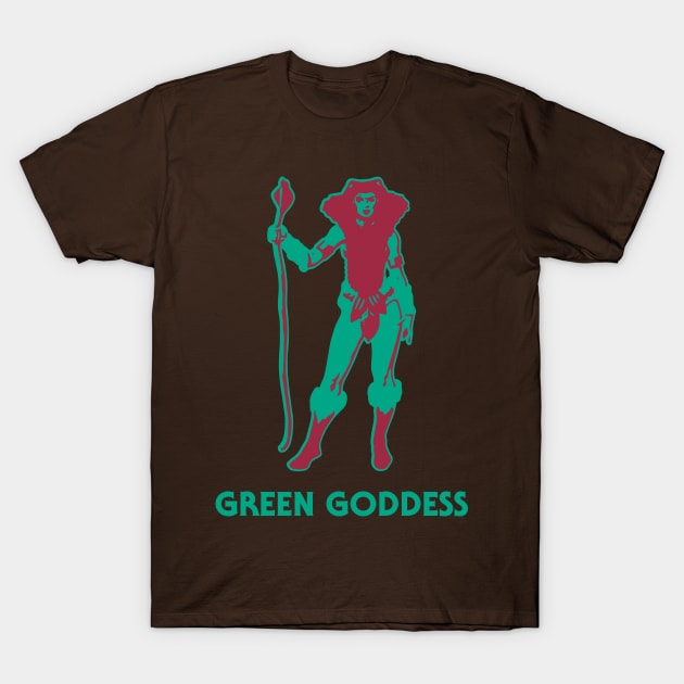 Green Goddess T-Shirt by The Wayback Chronicles